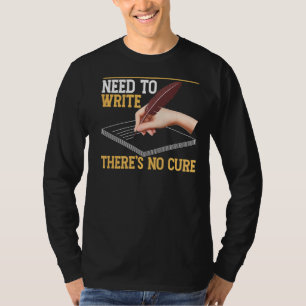 Schriftlicher Backprint für Autoren und Schriftste T-Shirt