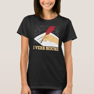 Schriftlicher Hintergrund für Autoren und Schrifts T-Shirt