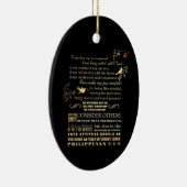 Schriftmäßiger Bibel-Vers - Philippians-2:1 - 5 Keramikornament (Rechts)