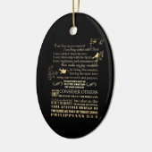 Schriftmäßiger Bibel-Vers - Philippians-2:1 - 5 Keramikornament (Links)