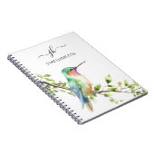 Schriftmonogramm Kolibri Notizblock (Rechte Seite)