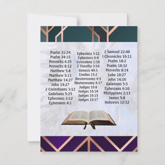 Schrifts-Bezugskarten-Grün Dankeskarte (Rückseite)