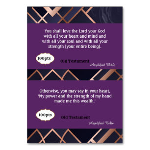 Schrifts-Karten für Spiel Tischnummer