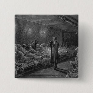 Schrifts-Leser in einem Nachtschutz Button