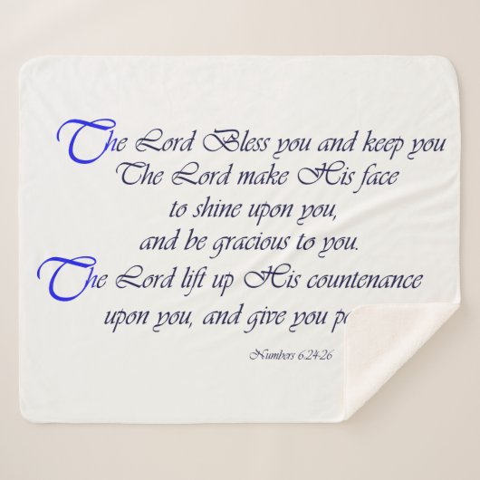 Schrifts-Segen-Lord Bless You Sherpa Blanket Sherpadecke (Vorderseite (Horizontal))