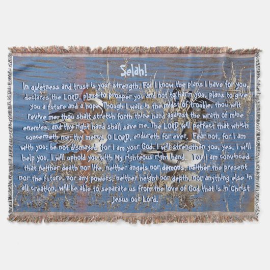 Schrifts-Versprechen der Gott-Enten-Wurfs-Decke Decke (Vorderseite)