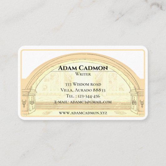 Schriftsteller/Autor antike Klassik Visitenkarte (Vorderseite)