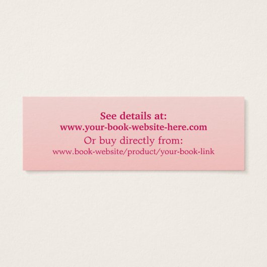 Schriftsteller Autor Werbeaktion Buch Abdeckung Kl (Rückseite)