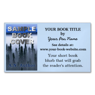 Schriftsteller Autor Werbeaktion Buchabdeckung mit Magnetische Visitenkarte