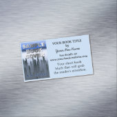 Schriftsteller Autor Werbeaktion Buchabdeckung mit Magnetische Visitenkarte (Beispiel)