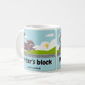 Schriftsteller-Block: Comic-Strip des Unglaublich  Kaffeetasse (Vorderseite Links)