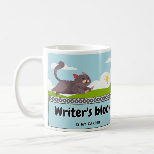 Schriftsteller-Block: Comic-Strip des Unglaublich  Kaffeetasse (Links)