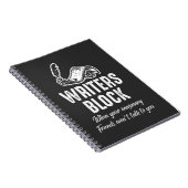 Schriftsteller Block Funny Autor Witty Book Writer Notizblock (Rechte Seite)