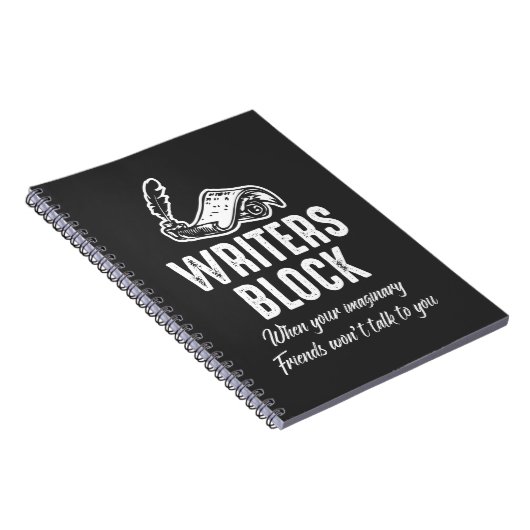 Schriftsteller Block Funny Autor Witty Book Writer Notizblock (Rechte Seite)