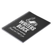 Schriftsteller Block Funny Autor Witty Book Writer Notizblock (Linke Seite)
