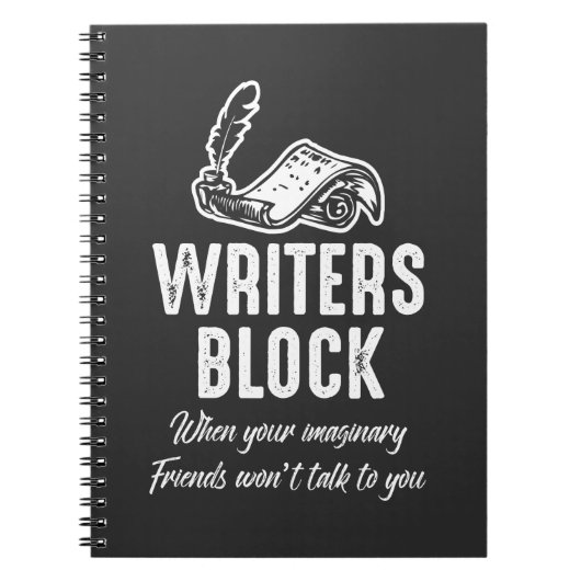 Schriftsteller Block Funny Autor Witty Book Writer Notizblock (Vorderseite)