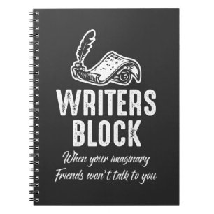 Schriftsteller blockieren Funny Autor Witty Book W Notizblock