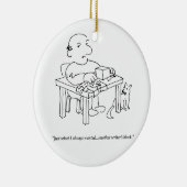 Schriftsteller-Blockschmuck Keramikornament (Rechts)