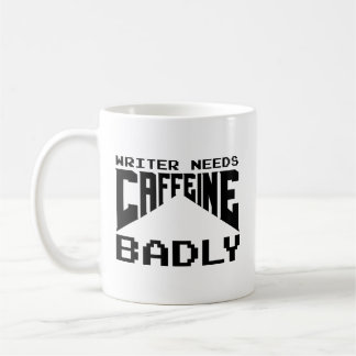 Schriftsteller braucht dringend Koffein Kaffeetass Kaffeetasse