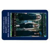 Schriftsteller Buch-Abdeckung Blau oder Auswahl Fa Magnet (Horizontal)