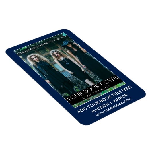 Schriftsteller Buch-Abdeckung Blau oder Auswahl Fa Magnet (Rechte Seite)