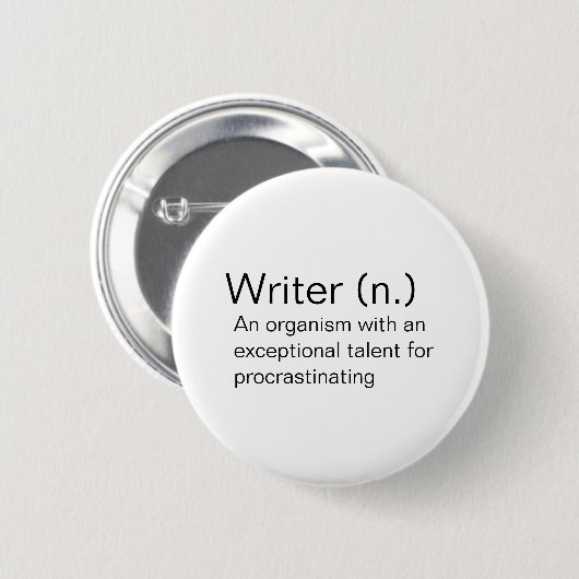Schriftsteller Button (Vorne & Hinten)