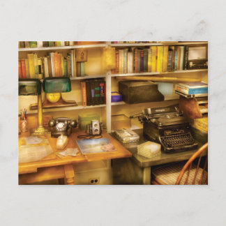 Schriftsteller - Der Schreibtisch eines Schriftste Postkarte