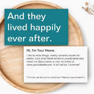 Schriftsteller der Werbeaktion Visitenkarte