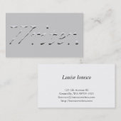 Schriftsteller "Embossed" Grafik Visitenkarte (Vorne/Hinten)