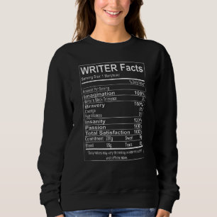Schriftsteller Fakten Schreiben Autor Schreiben Bu Sweatshirt