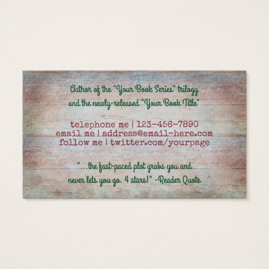 Schriftsteller, Freelance Writer mit Buchabdeckung (Rückseite)