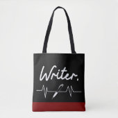 Schriftsteller Heartbeat Tasche (Vorderseite)