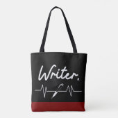 Schriftsteller Heartbeat Tasche (Rückseite)