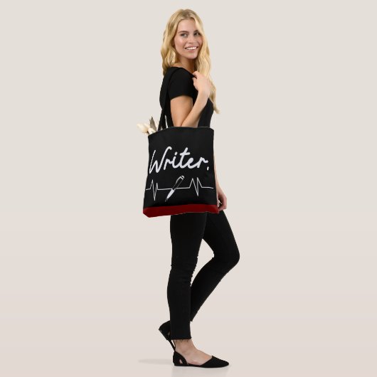 Schriftsteller Heartbeat Tasche (Am Model)