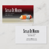 Schriftsteller-Herausgeber 5 stilvoll Visitenkarte (Vorne/Hinten)