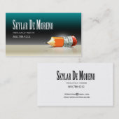 Schriftsteller-Herausgeber 5 stilvoll Visitenkarte (Vorne/Hinten)