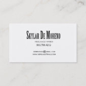 Schriftsteller-Herausgeber 5 stilvoll Visitenkarte (Rückseite)