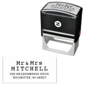 Schriftsteller Herr und Frau Personalisierte Rücks Permastempel (Beispiel)