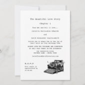 Schriftsteller Hochzeit Vintag Einladung (Vorderseite)