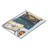 Schriftsteller Journalist Watercolor Monogram Notizblock (Linke Seite)