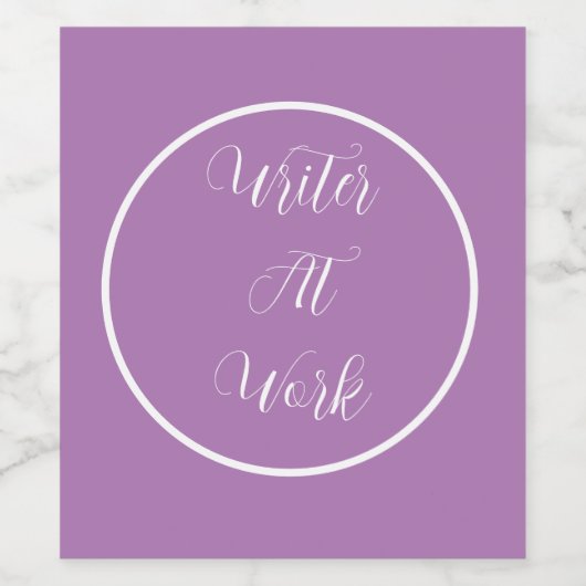 Schriftsteller Lila Weinetikett (Einzelnes Label)