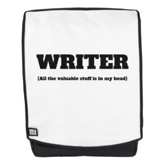 Schriftsteller Lustig Alles Wertvolle ist in meine Rucksack