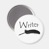 Schriftsteller mit Füllfederhalter Magnet (Vorderseite/Rückseite)