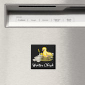 Schriftsteller mit Papier, Feder und Tinte Magnet (In Situ (Geschirrspüler))