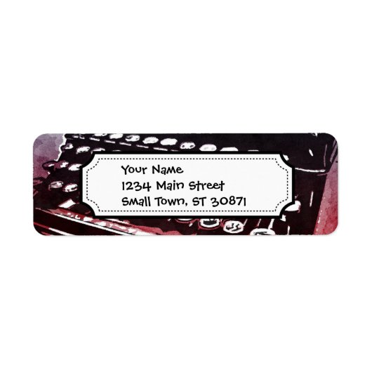 Schriftsteller mit Schreibmaschine Blue Red Pop Ar (Vorne)