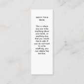 Schriftsteller oder Autor Mini-Lesezeichen für Pro Mini Visitenkarte (Rückseite)