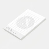 Schriftsteller oder Notar | Minimalistischer Stil Post-it Klebezettel (angewinkelt)