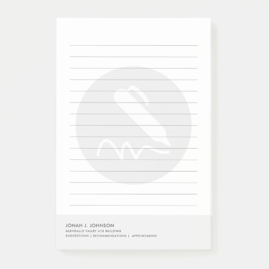 Schriftsteller oder Notar | Minimalistischer Stil Post-it Klebezettel (Vorderseite)