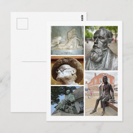 Schriftsteller Postkarte (Vorne/Hinten)