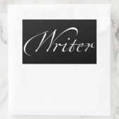 Schriftsteller Rechteckiger Aufkleber (Tasche)
